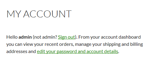 Clicking the link to edit your account details you will take you to the Edit Profile form created with Profile Builder.