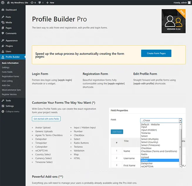 WordPress Profile Plugin - Profile Builder Pro