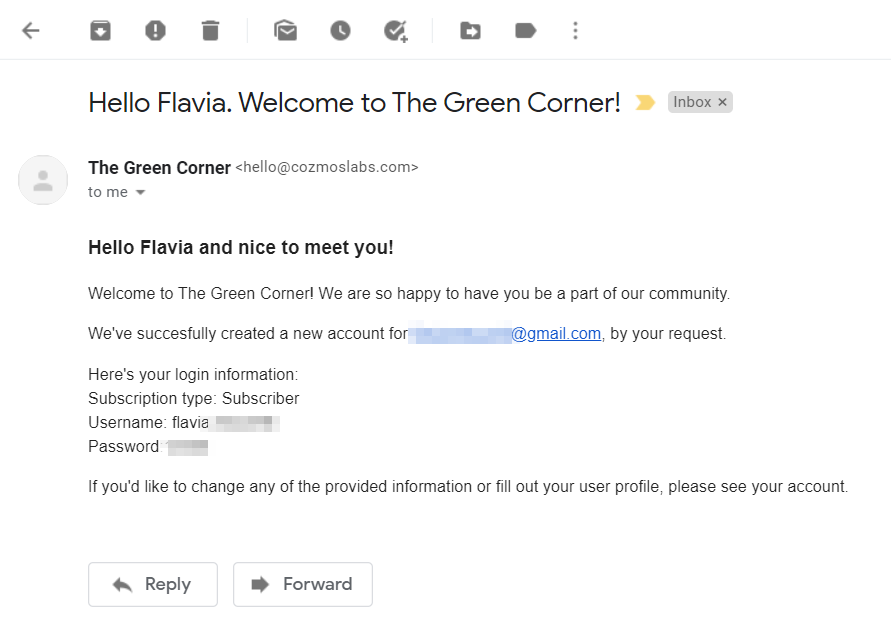Customized User Email Preview