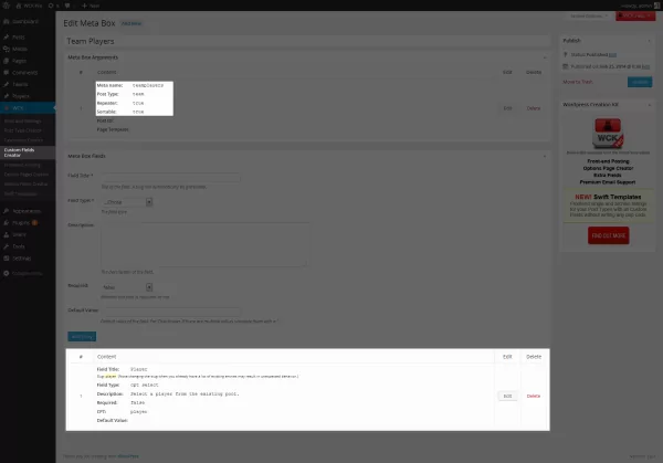 Custom Post Type Select Field