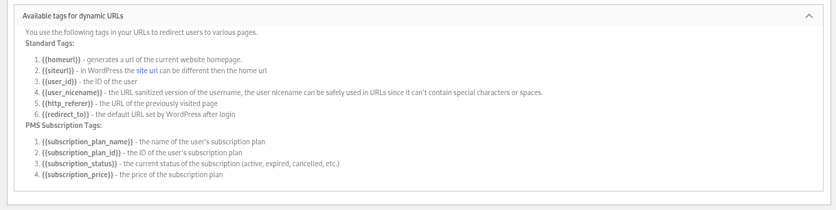 custom redirects subscription plan based dynamic url tags