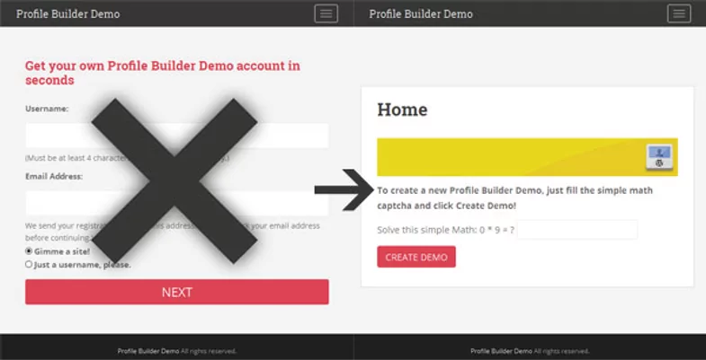 Replacing the WordPress signup form with a “Create Demo” button