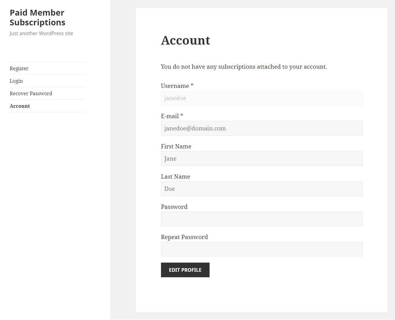 Paid Member Subscriptions Pro - Navigation Menu Filtering - Registration Form Logged Out User