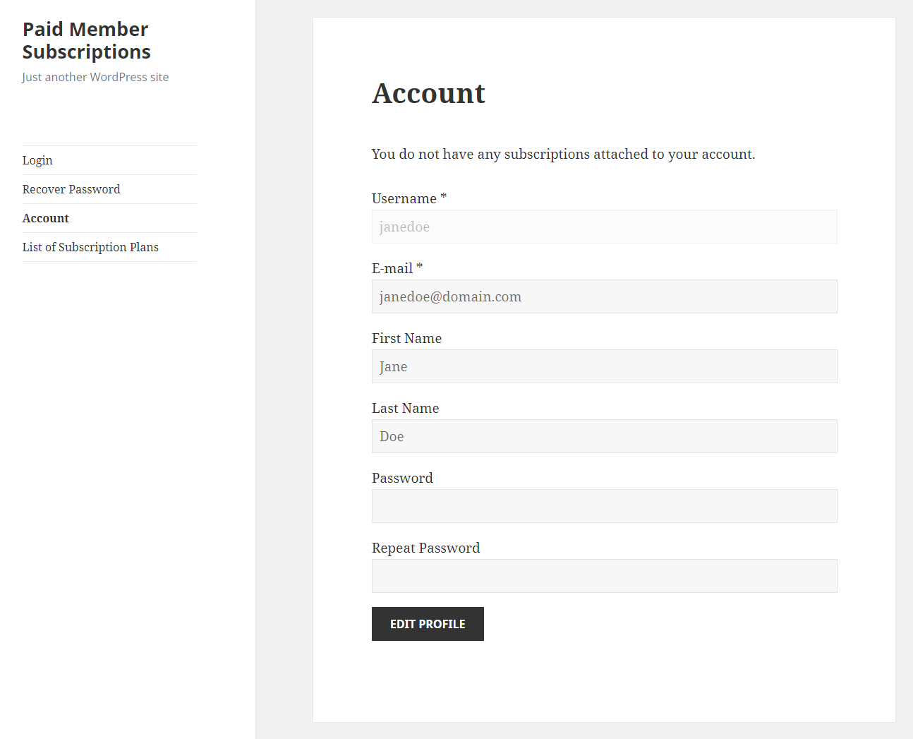 Paid Member Subscriptions Pro - Navigation Menu Filtering - Registration Form Non-Member User