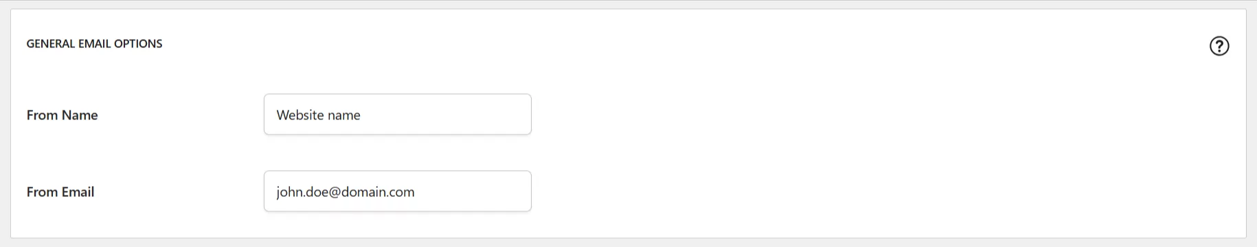Email Reminders - General Email Options