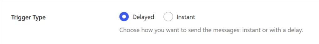 Selection the trigger type for the reminder
