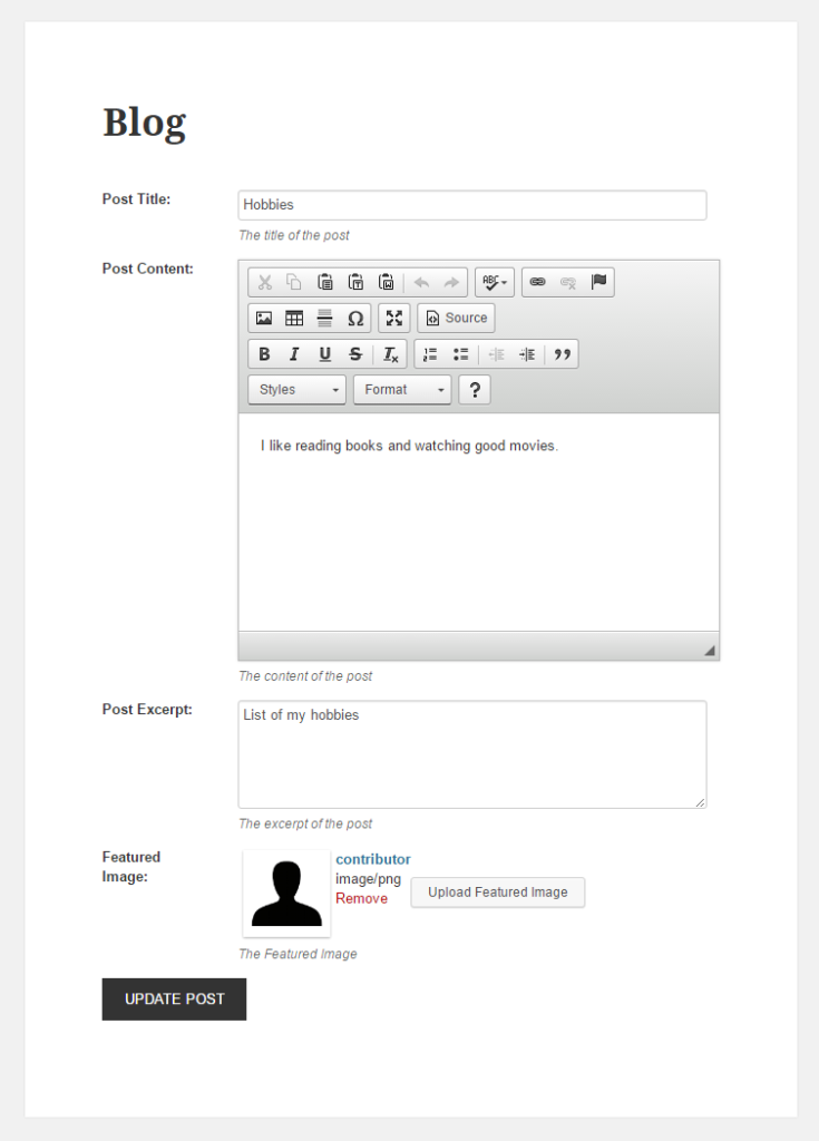 Edit Posts, Pages and CPTs in the Front End Cozmoslabs