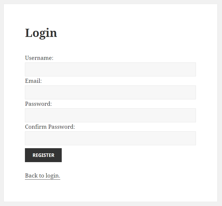 FEP Login / Logout / Register Shortcode and Widget - Cozmoslabs