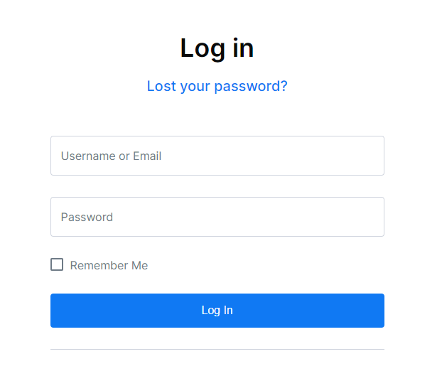 Profile Builder Login form