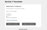 Profile Builder - MailChimp - Subscription Confirmed