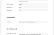 Profile Builder Pro - MailPoet - Edit Profile Form