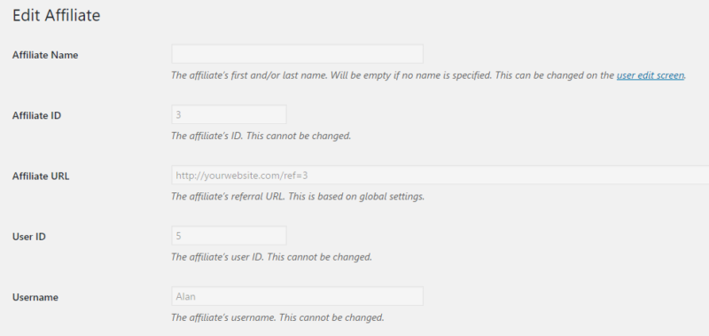 affiliatewp & paid member subscriptions affiliate url