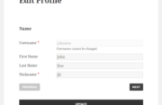 Profile Builder Pro - Multi-Step Forms - Add Form Break Point - Edit Profile Form - User Side - Step 1