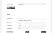 Profile Builder Pro - Multi-Step Forms - Pagination and Tabs - Edit Profile Form - Admin Side - Step 1