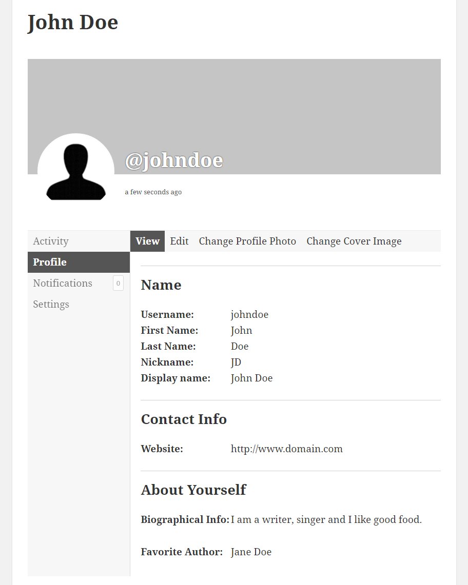 Profile Builder Pro - BuddyPress - BuddyPress Profile View section replaced by Profile Builder Single-Userlisting Template