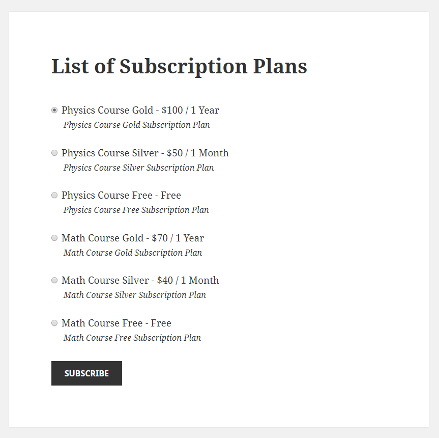 Paid Member Subscriptions Pro - Multiple Subscriptions Per User - Registered User Subscribing
