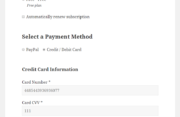 Paid Member Subscriptions Pro - PayPal Pro and PayPal Express Checkout - Registration PayPal Pro One Time Payment