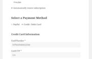 Paid Member Subscriptions Pro - PayPal Pro and PayPal Express Checkout - Registration PayPal Pro Recurring Payment