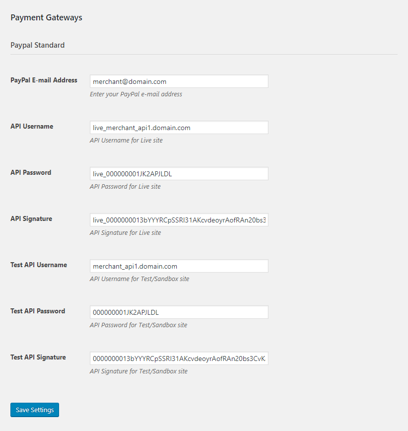 Paid Member Subscriptions Pro - Recurring Payments for PayPal Standard - API Credentials