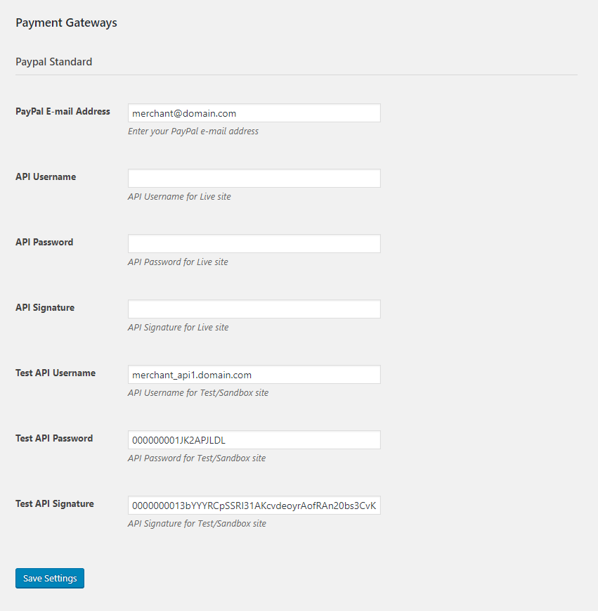 Paid Member Subscriptions Pro - Recurring Payments for PayPal Standard - Test API Credentials