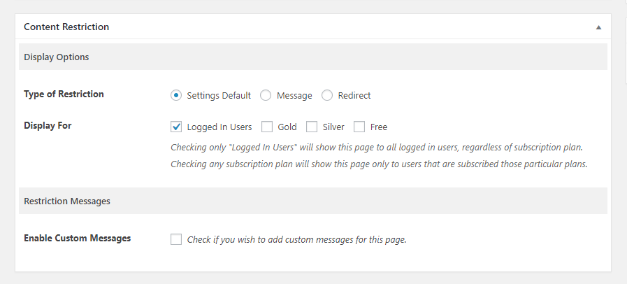 Paid Member Subscriptions - WooCommerce - Shop Page - Content Restrction Logged In Users
