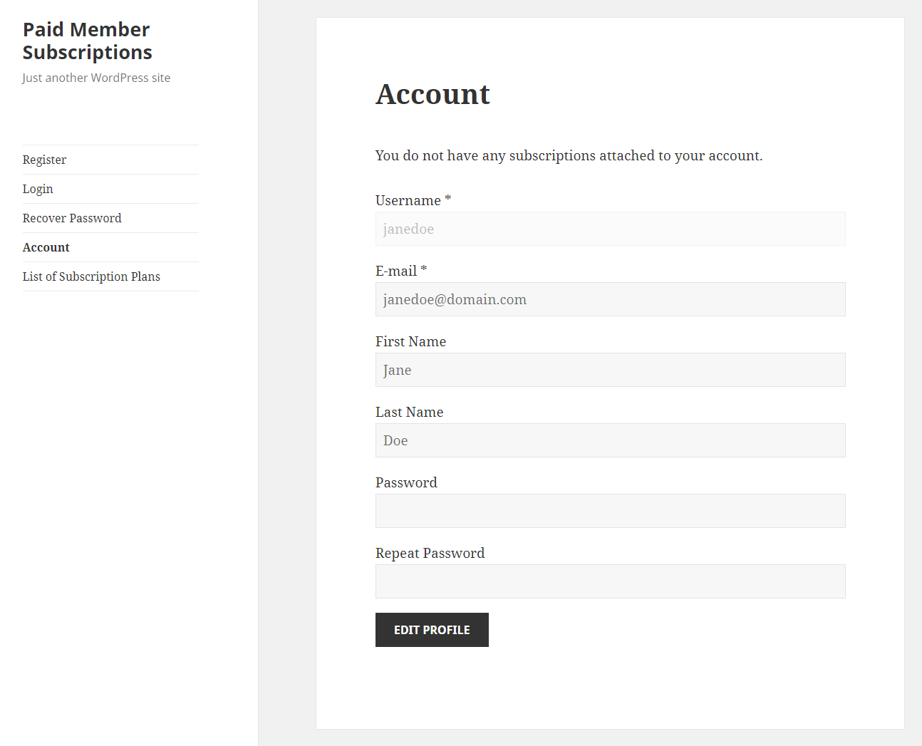 Paid Member Subscriptions Pro - Navigation Menu Filtering - Logged In Non Member