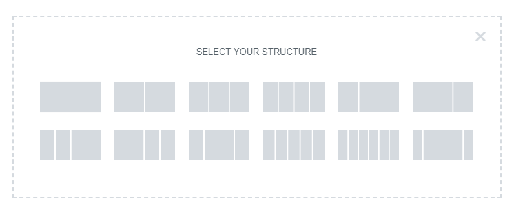 Select structure in Elementor visual interface