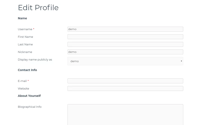 Profile Builder example