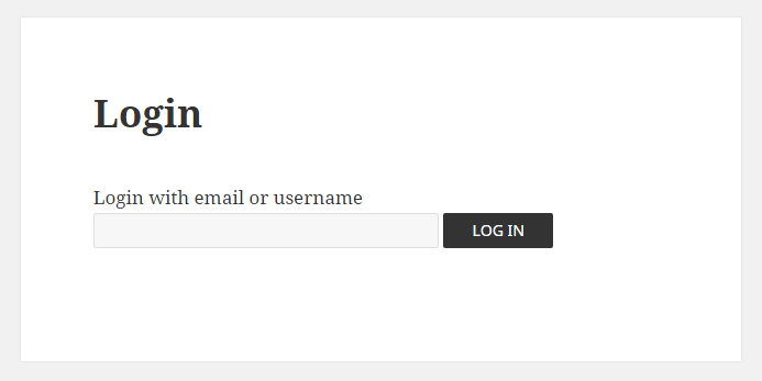 Preview of WordPress passwordless login