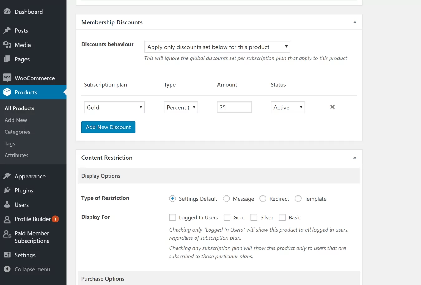 WordPress members area restrictions for WooCommerce