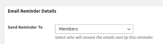 Paid Member Subscriptions Pro - Email Reminders - Send Reminder To