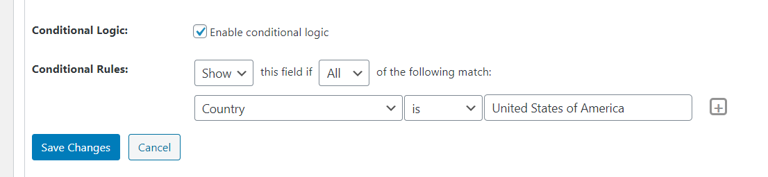 Conditional rules