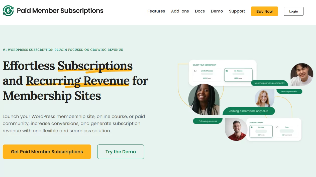 Paid Member Subscriptions plugin