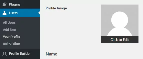 Upload a User Profile Image