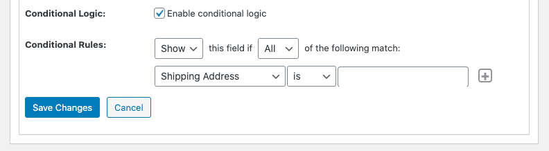 Posts Builder enable conditional logic checkbox