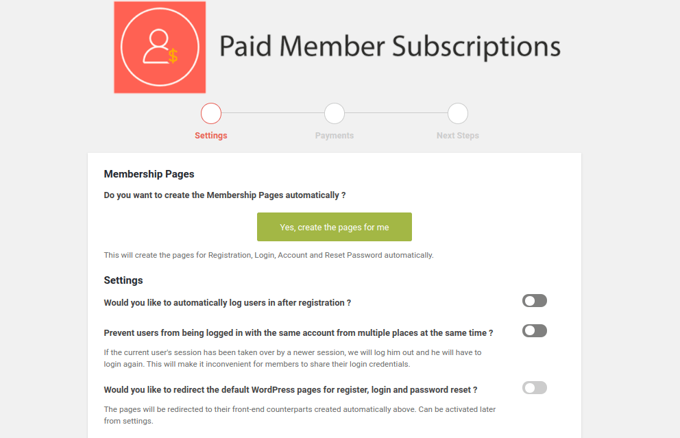 configure woocommerce paid member subscriptions plugin
