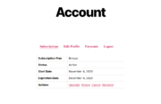 Manage Subscription Plans in Member Account