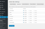 Admin Bar Settings for WordPress Profile Builder plugin