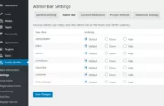 Admin Bar Settings for WordPress Profile Builder plugin