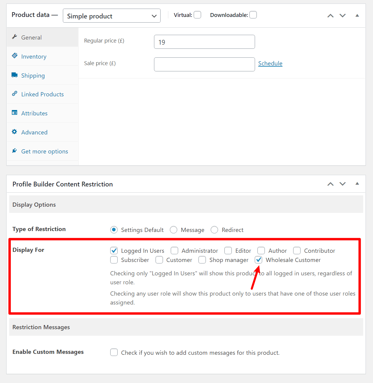 Restrict content based on WooCommerce roles
