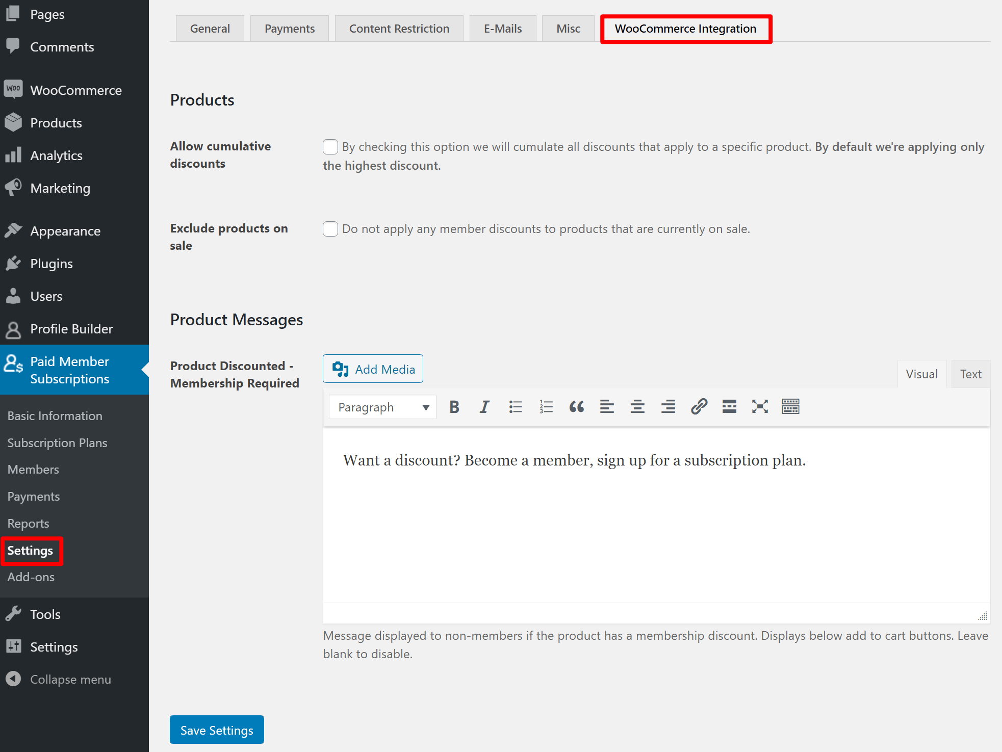 WooCommerce integration