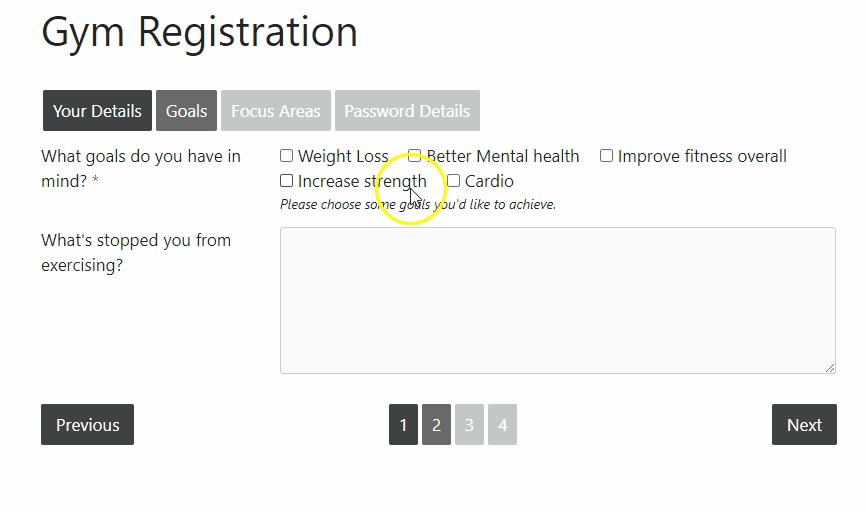 Conditional field in a WordPress multi-step form