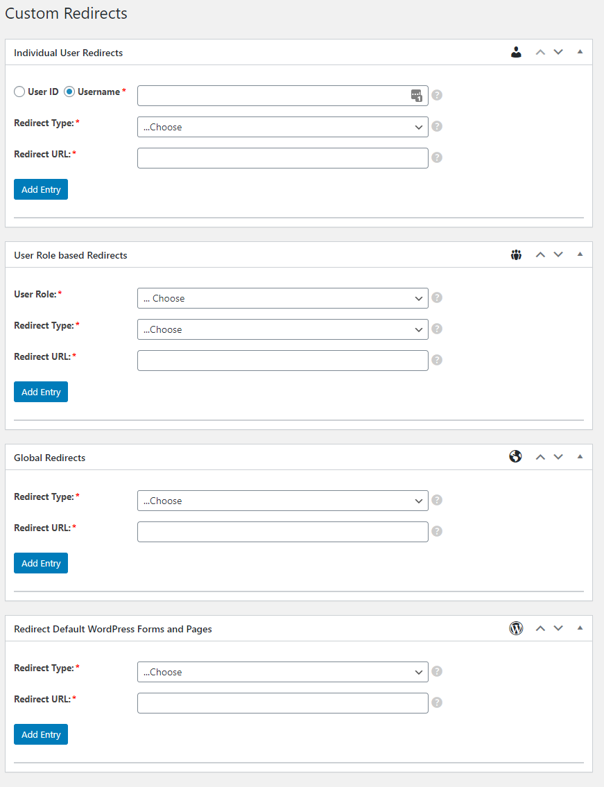 Custom redirects for custom registration pages