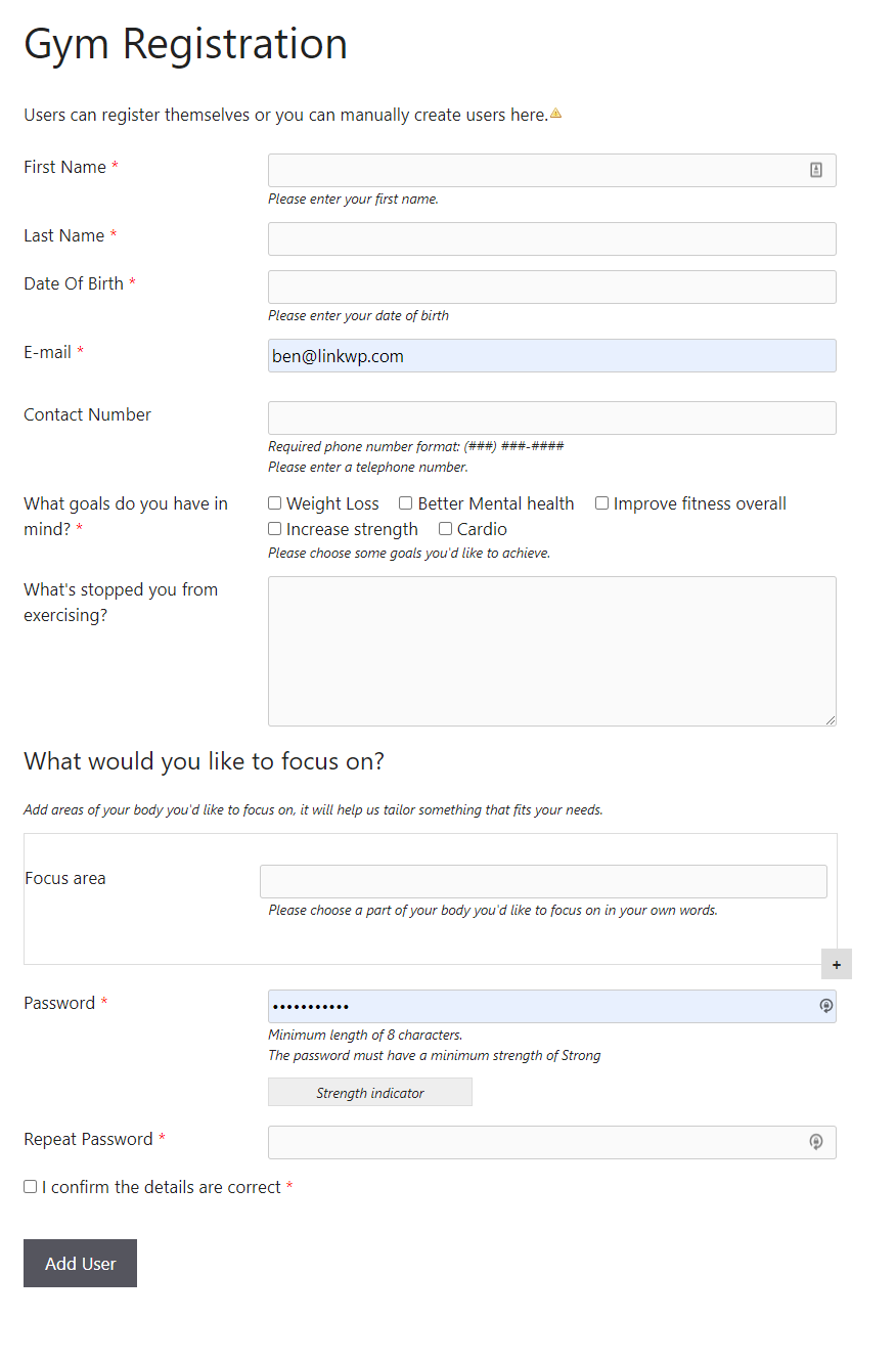 Form in current state without multi-steps