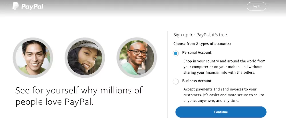 PayPal Sign Up