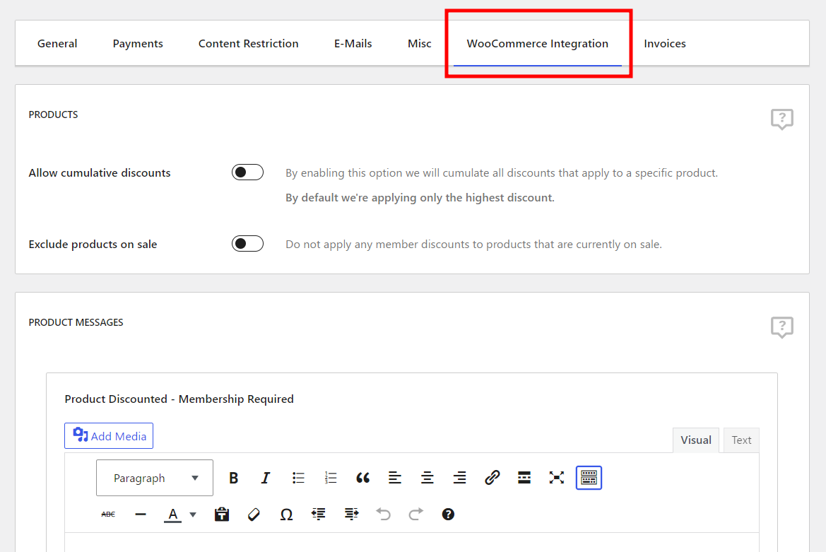 WooCommerce Integration in Paid Member Subscriptions