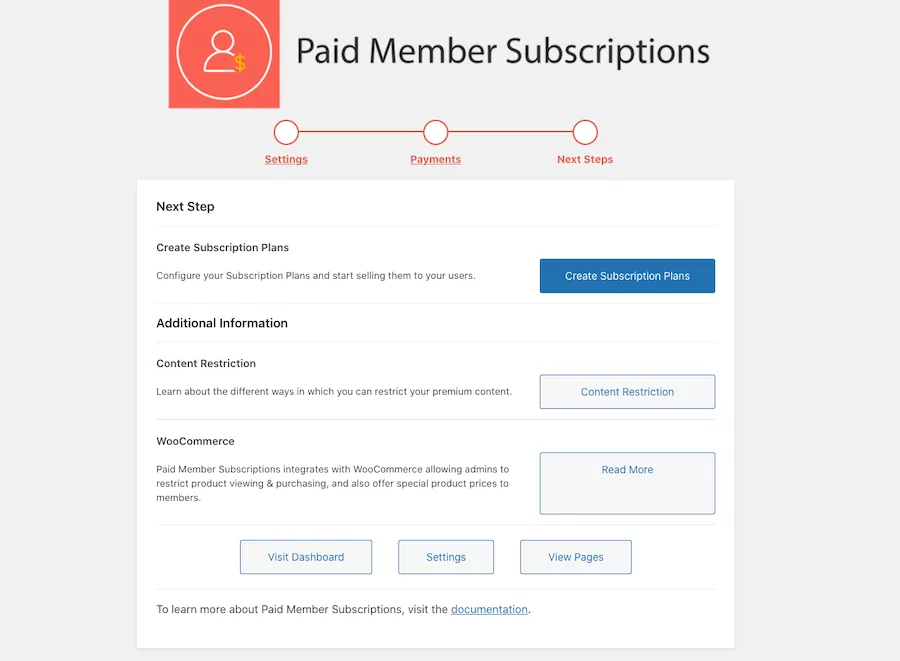 Paid Member Subscriptions Last Step In The Setup