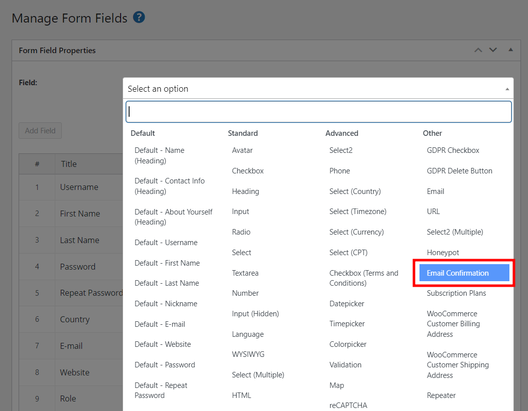 Adding an email confirm field to the WordPress registration form