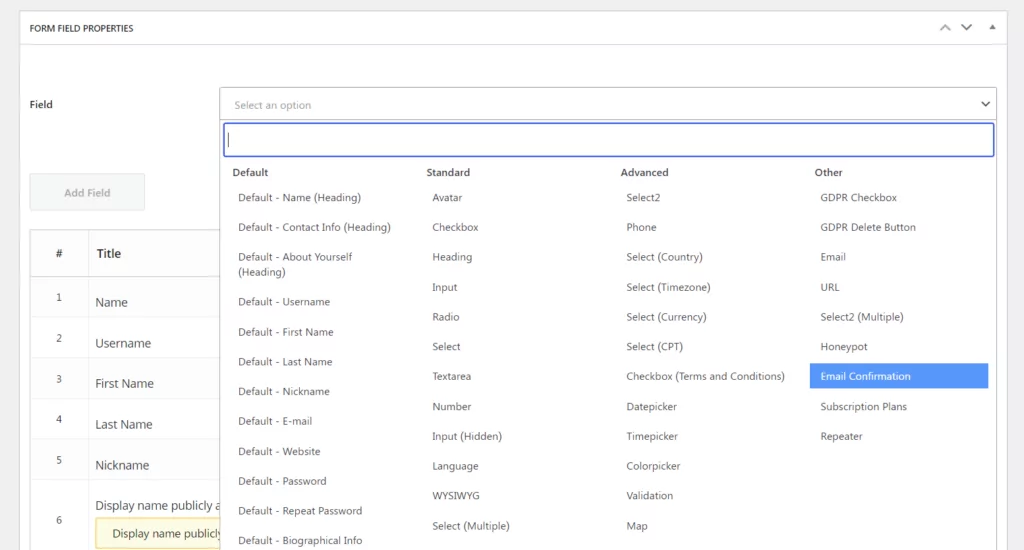 Adding an email confirm field to the WordPress registration form