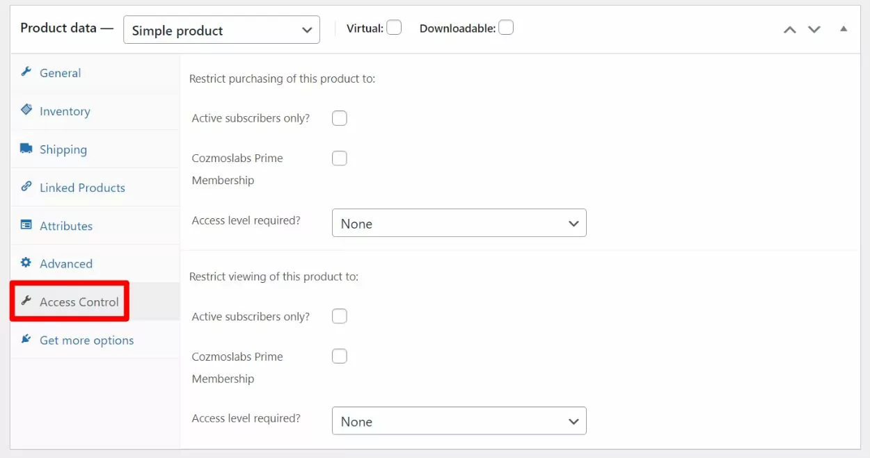 RCP product data box